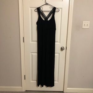 New Directions Black Strappy Maxi Dress